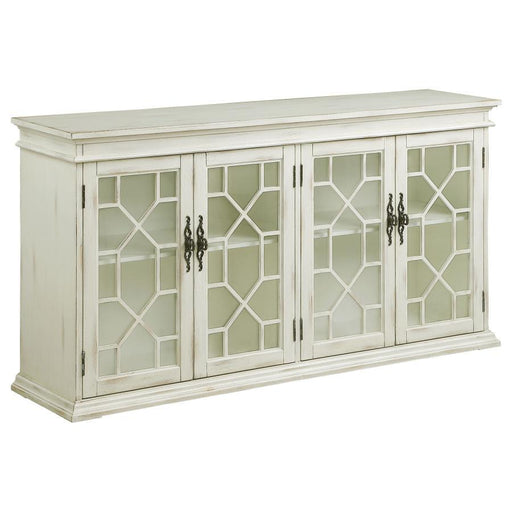 Kiara - Dual Glass Door Accent Cabinet - Simple Home Plus