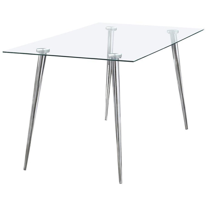 Gilman - Rectangle Glass Top Dining Table - Simple Home Plus