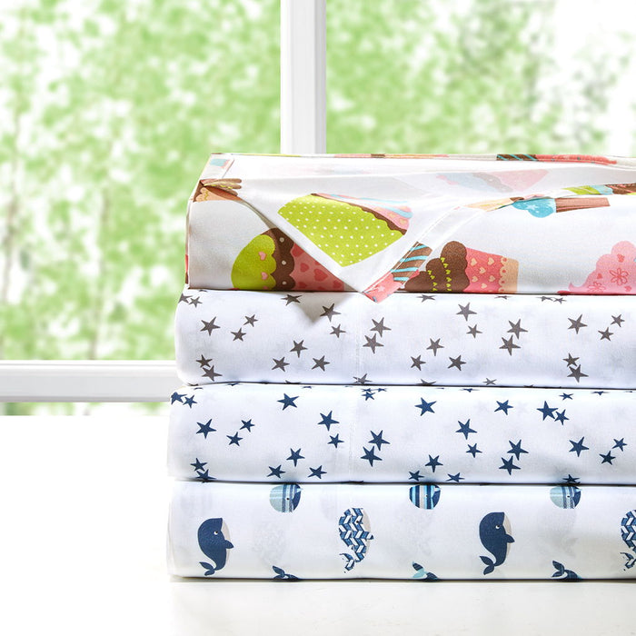 Twin Printed Sheet Set - Blue Whales