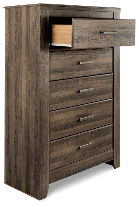 Juararo - Dark Brown - Five Drawer Chest - Simple Home Plus