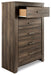 Juararo - Dark Brown - Five Drawer Chest - Simple Home Plus