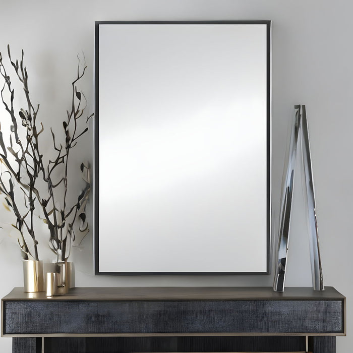 Aluminum Wall Mirror - Black