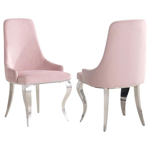 Antoine - Curved Chrome Legs Dining Chair - Simple Home Plus