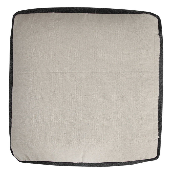 Cotton Ottoman Square - Black