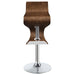 Covina - Adjustable Bar Stool - Walnut And Chrome - Simple Home Plus