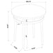 Avilla - Round End Table - White And Chrome - Simple Home Plus