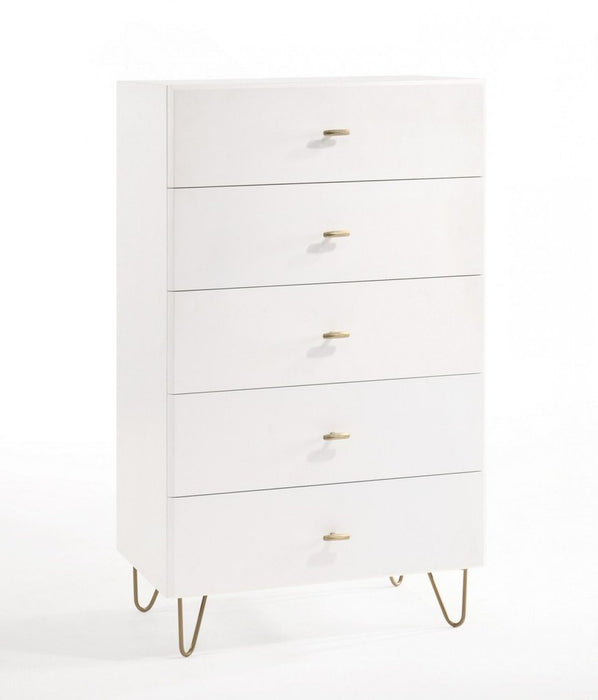 Five Drawer Chest / Accent Chest - White