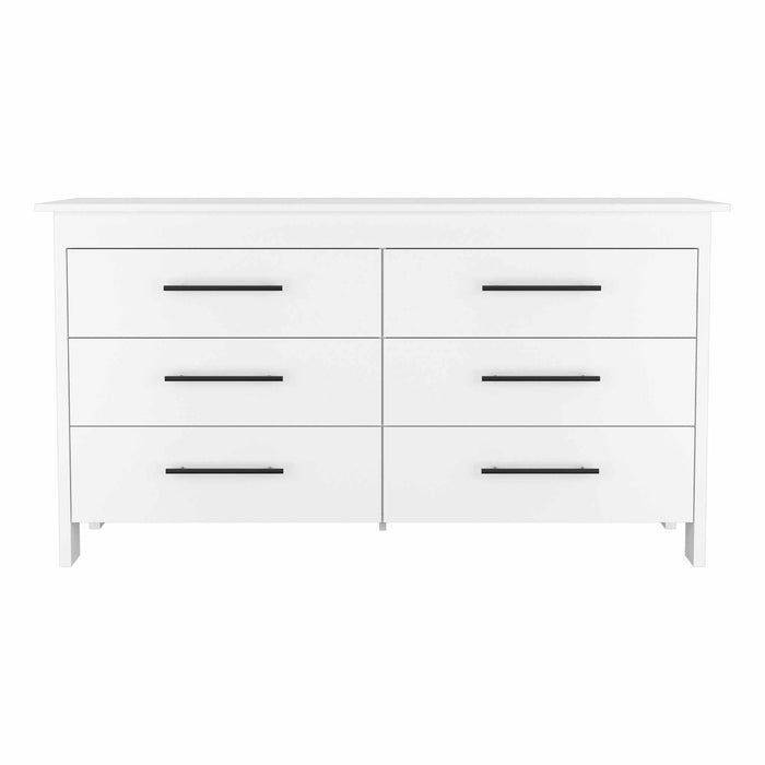 Six Drawer / Double Dresser - White