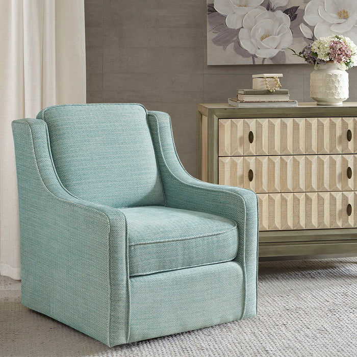 Harris - Swivel Chair - Dusty Aqua