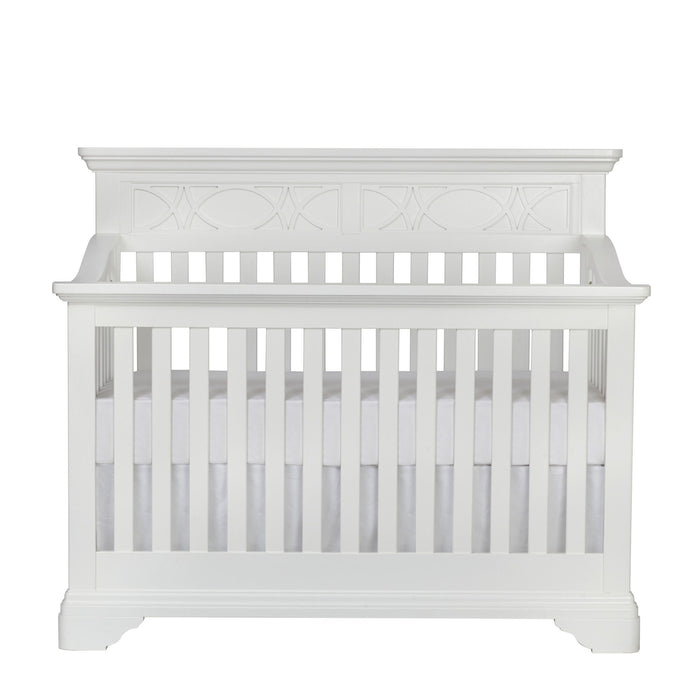 Solid And Manufactured Wood Standard Four In One Convertible Crib - White