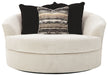 Cambri - Snow - Oversized Round Swivel Chair - Simple Home Plus