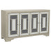 Toula - 4-Door Accent Cabinet - Smoke And Champagne - Simple Home Plus