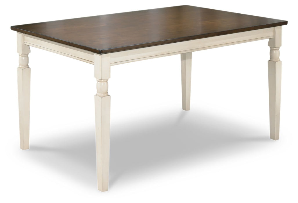 Whitesburg - Brown / Cottage White - Rectangular Dining Room Table - Simple Home Plus