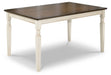 Whitesburg - Brown / Cottage White - Rectangular Dining Room Table - Simple Home Plus