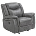 Conrad - Upholstered Motion Glider Recliner - Gray - Simple Home Plus