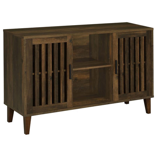 Torin - 2-Door Engineered Wood Accent Cabinet - Dark Pine - Simple Home Plus