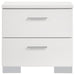 Felicity - 2-Drawer Nightstand - Glossy White - Simple Home Plus