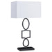 Leorio - Rectangular Shade Table Lamp - White And Black - Simple Home Plus