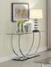 Danville - U-Shaped Sofa Table - Chrome - Simple Home Plus