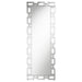 Tavin - Geometric Frame Cheval Mirror - Silver - Simple Home Plus