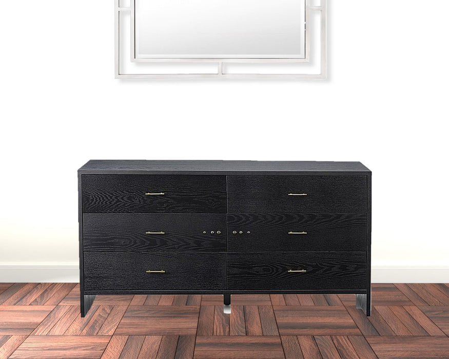 Six Drawer Double Dresser - Gray Ash