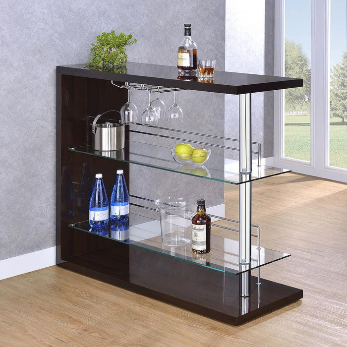 Prescott - Rectangular 2-Shelf Bar Unit - Simple Home Plus