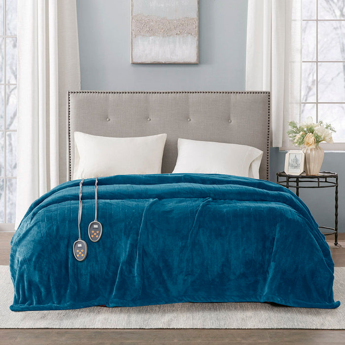 Heated Plush - King Blanket - Teal