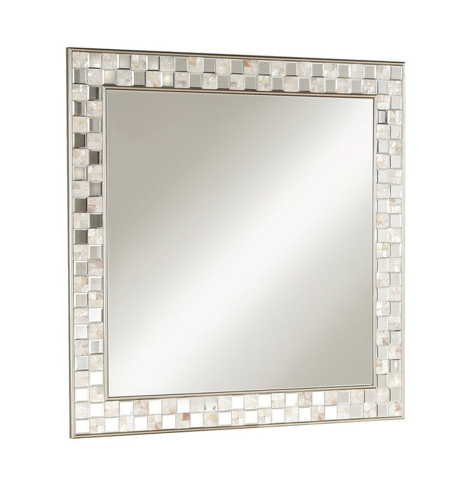 39" Square Accent Mirror - Silver