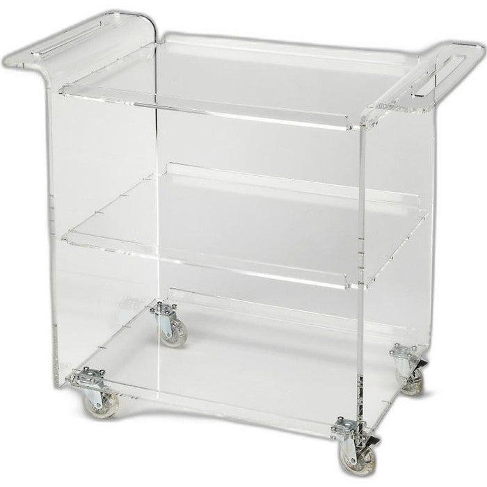 Acrylic Rolling Server Bar Cart - Clear