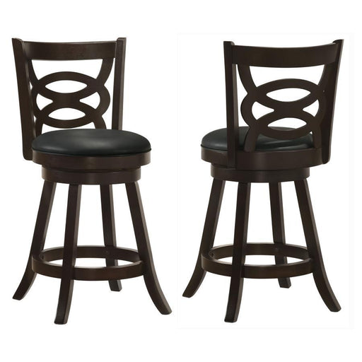 Calecita - Swivel Stools with Upholstered Seat (Set of 2) - Simple Home Plus