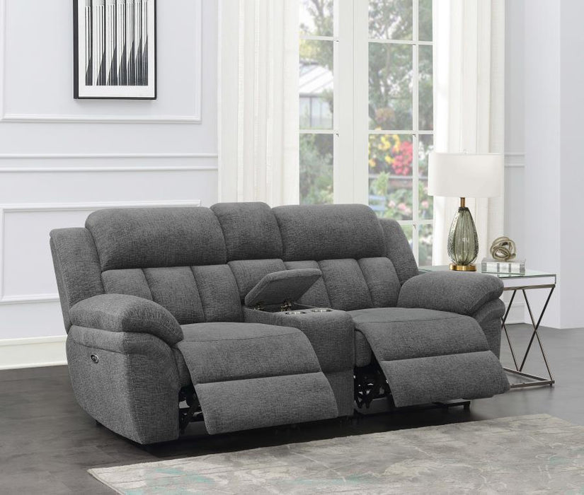 Bahrain - Upholstered Loveseat With Console - Simple Home Plus