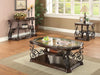 Laney - End Table - Deep Merlot And Clear - Simple Home Plus