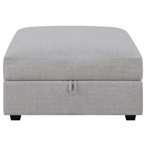 Cambria - Upholstered Square Storage Ottoman - Gray - Simple Home Plus