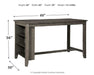 Caitbrook - Gray - Rectangular Dining Room Counter Table - Simple Home Plus