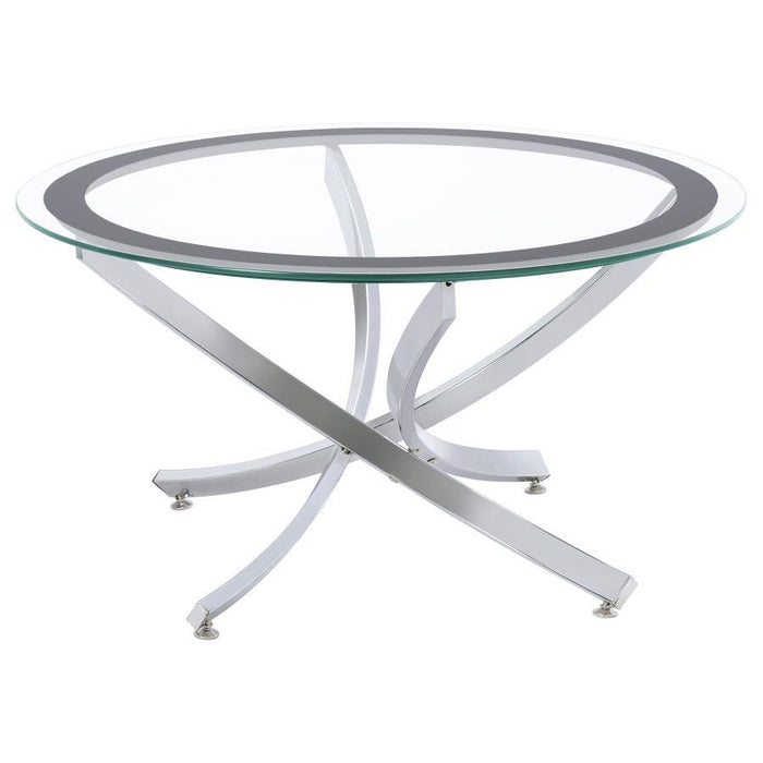 Brooke - Glass Top Coffee Table - Simple Home Plus