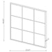 Quetzal - Square Window Pane Wall Mirror - Black - Simple Home Plus