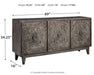 Fair - Dark Brown - Accent Cabinet - Simple Home Plus