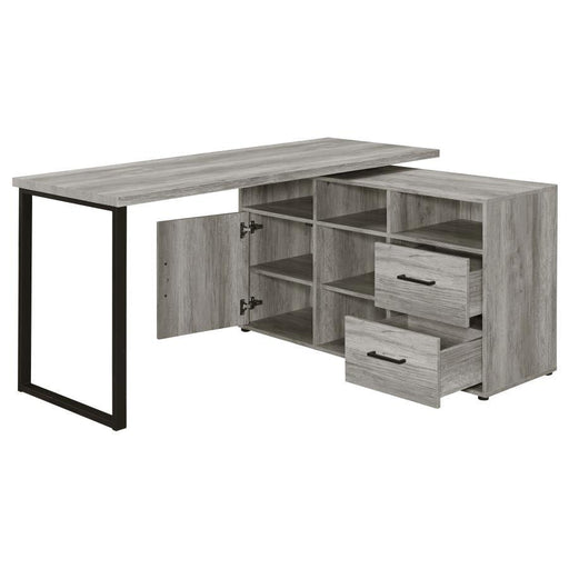 Hertford - L-Shape Office Desk with Storage - Simple Home Plus