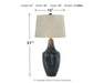 Evania - Indigo - Metal Table Lamp - Simple Home Plus