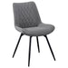 Diggs - Upholstered Tufted Swivel Dining Chairs (Set of 2) - Gray And Gunmetal - Simple Home Plus