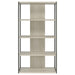 Loomis - 4-Shelf Bookcase - Whitewashed Gray - Simple Home Plus