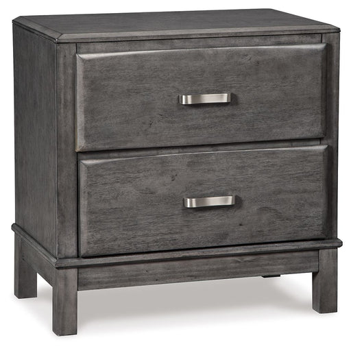 Caitbrook - Gray - Two Drawer Night Stand - Simple Home Plus