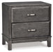 Caitbrook - Gray - Two Drawer Night Stand - Simple Home Plus