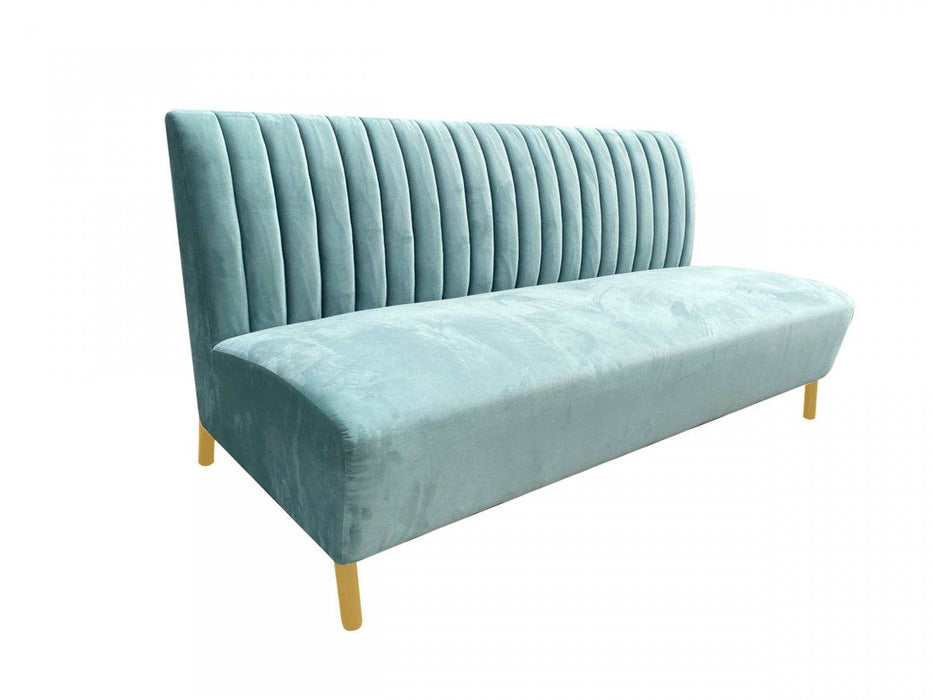 Stylish Fabric Sofa - Light Green / Gold