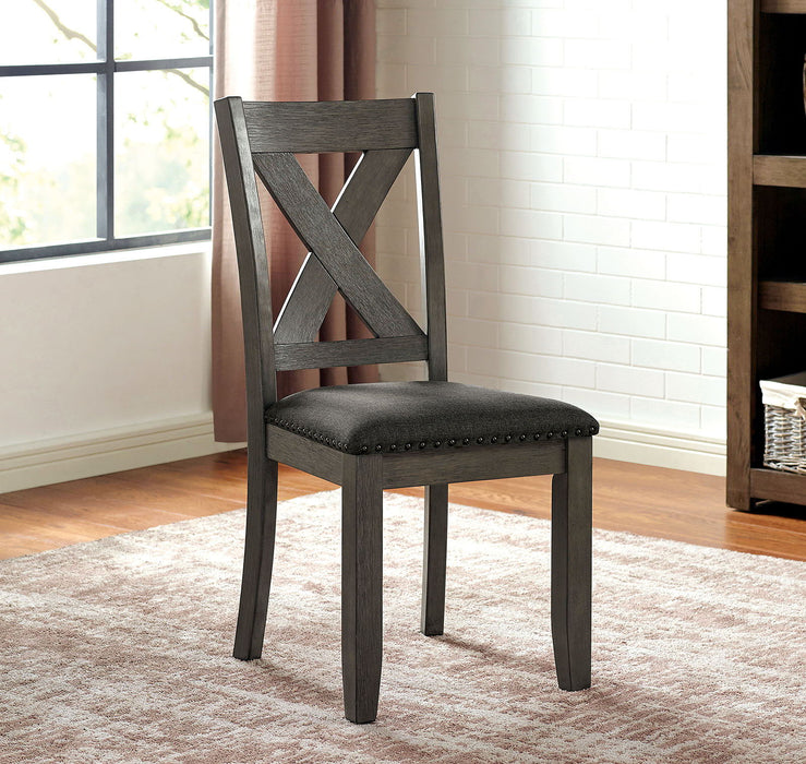 Cilgerran - Side Chair (Set of 2) - Gray / Dark Gray - Simple Home Plus