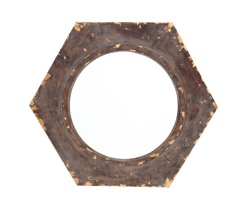 Hexagon Accent Mirror - Bronze