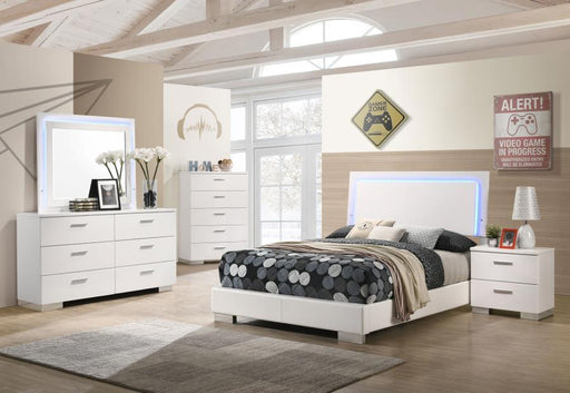 Felicity - Bedroom Set With Led Mirror - Simple Home Plus