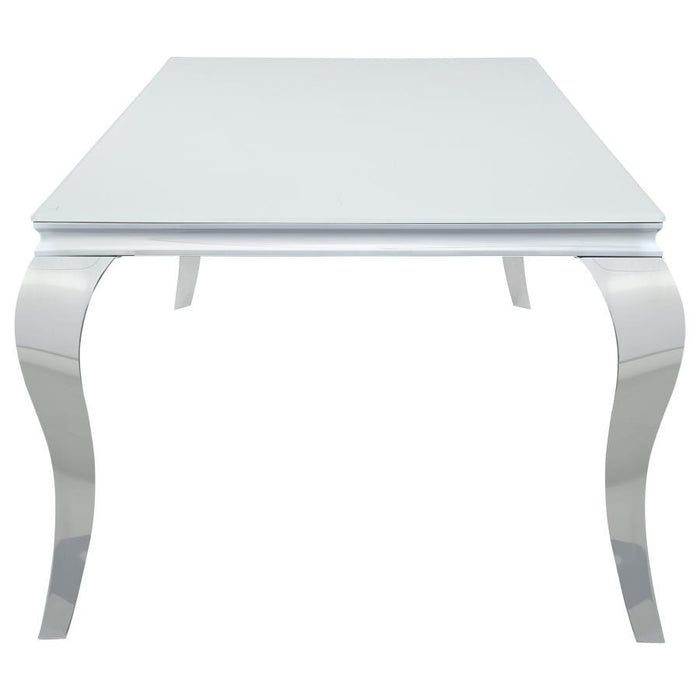 Carone - Rectangular Glass Top Dining Table - Simple Home Plus