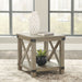 Aldwin - Gray - Rectangular End Table - Crossbuck Styling - Simple Home Plus