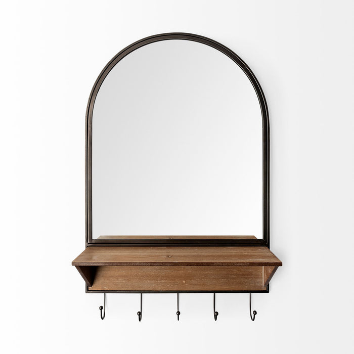 30" Wood Mirror - Brown